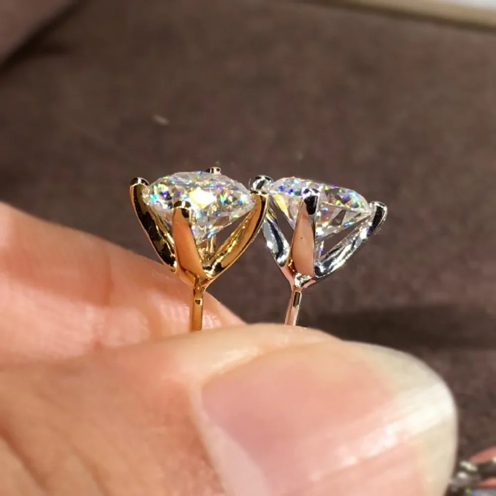 🔥 Crystal Clear Tiny Dainty 14K Gold Plated Stud Earrings for Women, VP1029 - Picture 3 of 3